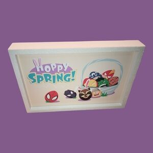 Marvel Hoppy Spring Framed Art with Eggs NWT